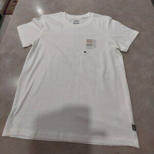 VANS Women's White Short Sleeves Tee Shirt w/Logo on Front/Back - Size Medium